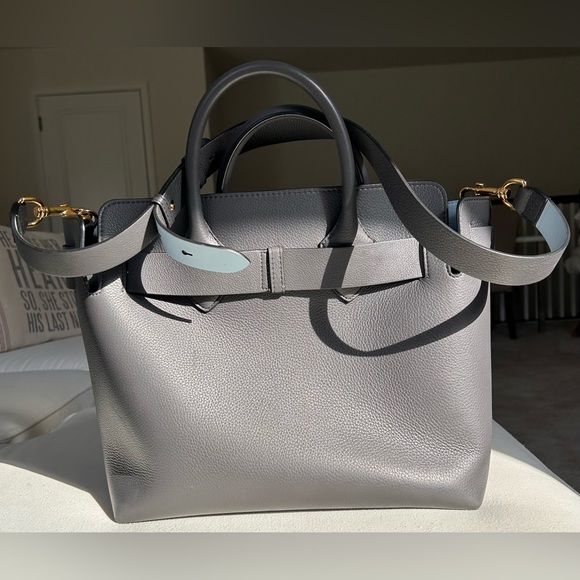 Burberry Soft Grain Calfskin Triple Stud Large Leather Belt Bag in Charcoal Grey - Picture 3 of 8